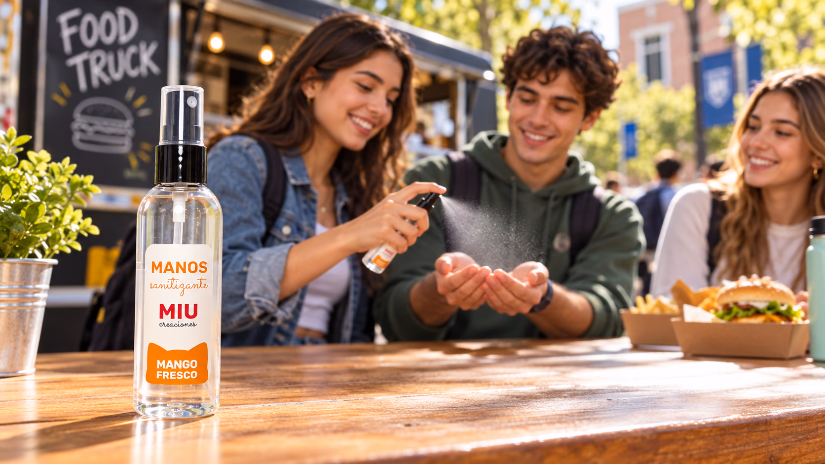 Alcohol 70 grados con aroma Miu Creaciones para manos